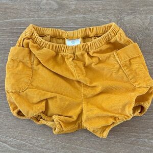 Hanna Andersson Yellow Corduroy Shorts